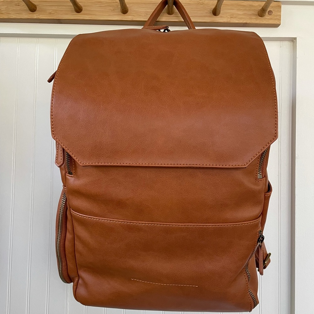 Leather backpack